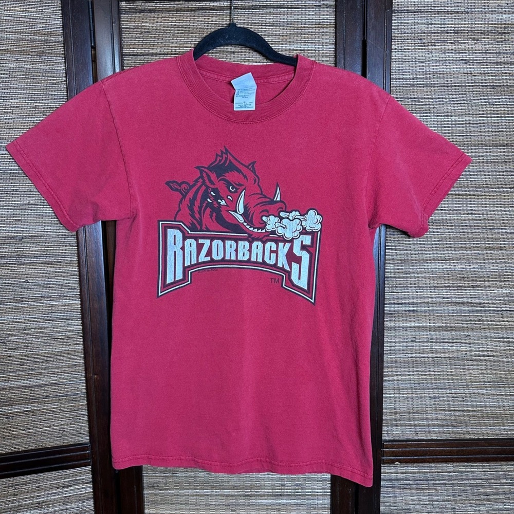 Vintage Arkansas Razorbacks Snorting Hog Mens Shirt Delta Magnum USA Made S